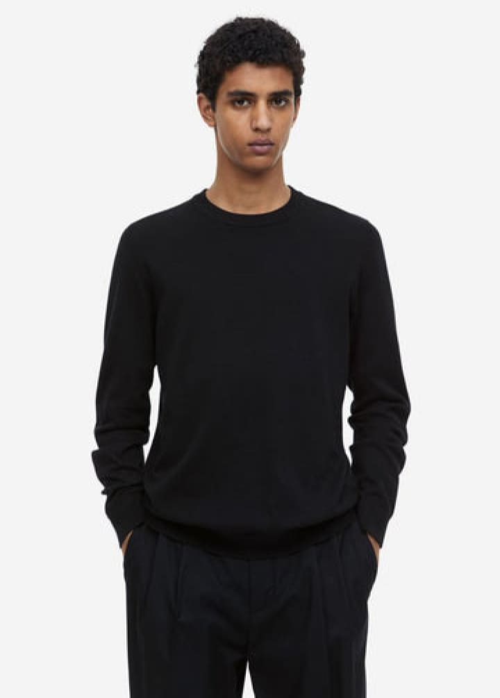 Slim Fine-knit Cotton Sweater