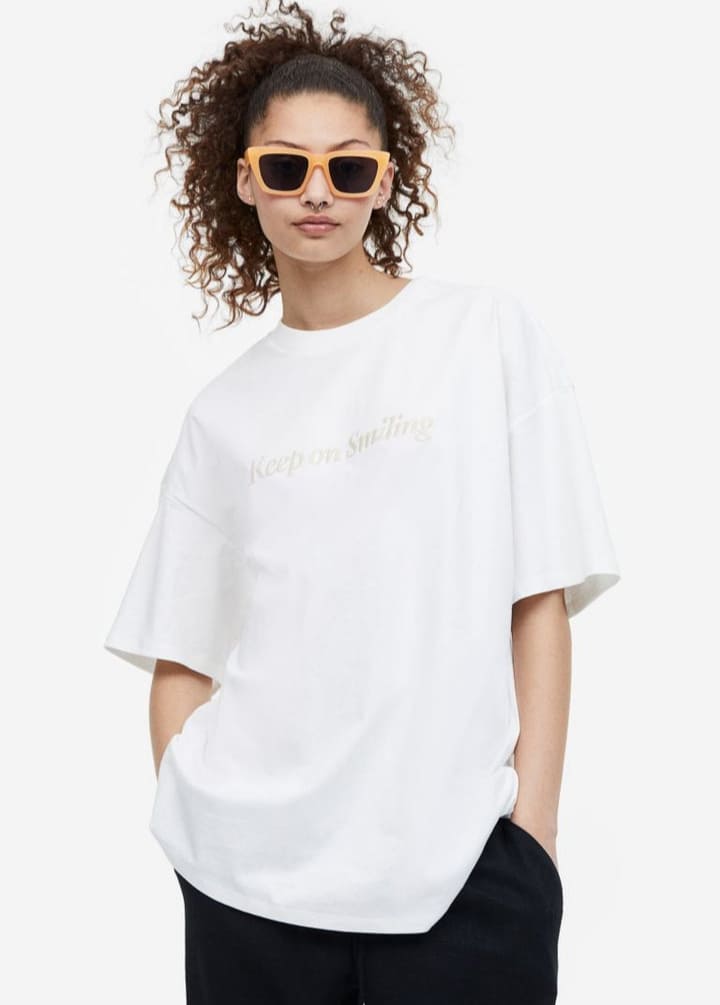 Snowflake Oversized Printed Tee